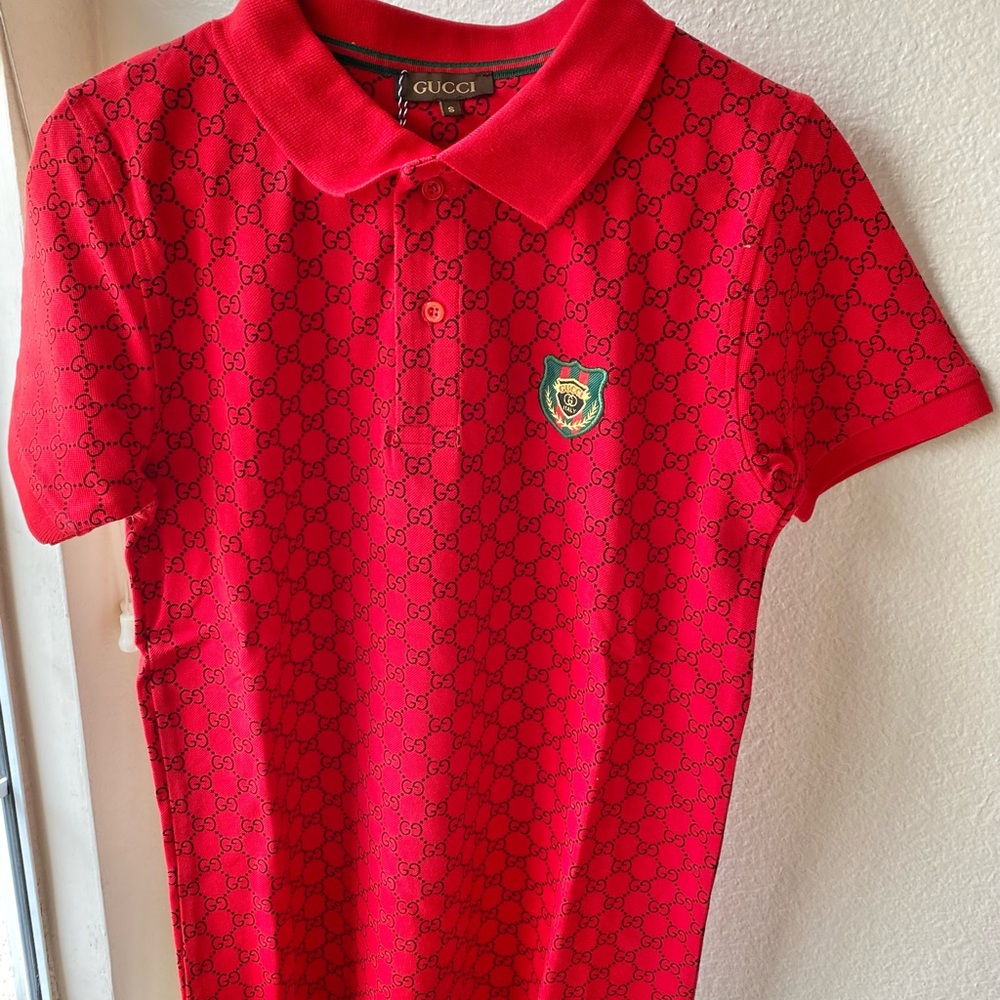 Red Gucci polo shirt S